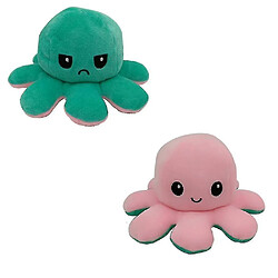 Universal Flip peluche belle poupée en peluche, simulation douce réversible Toygreen / rose