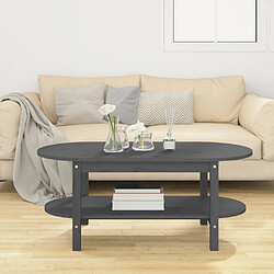 Avis ComfortXL Table Basse Gris 110x55x45 Cm Bois Massif De Pin