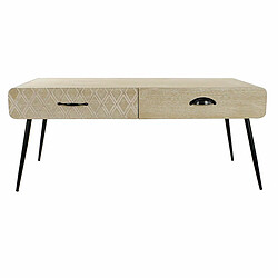 Table Basse DKD Home Decor Noir Multicouleur Cuivre Naturel Métal Bois de paulownia Bois MDF 100 x 52 x 42,5 cm 100 x 52 x 72 cm