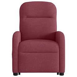 Acheter vidaXL Fauteuil inclinable de massage électrique Rouge bordeaux Tissu