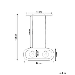 Avis Beliani Lampe suspension AYENSU Bois foncé