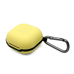 Coque en silicone avec boucle anti-perte jaune pour votre Samsung Galaxy Buds Live