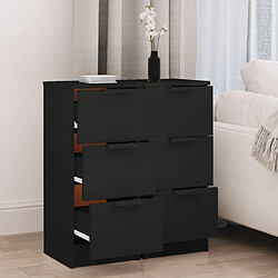 Avis Maison Chic Lot de 2 Commode Buffet - Meuble de rangements noir 30x30x70 cm bois d'ingénierie -GKD23916