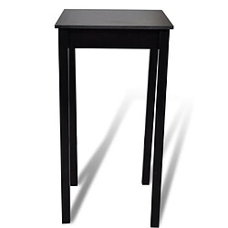 Avis vidaXL Set de 1 table de bar et 2 tabourets noir