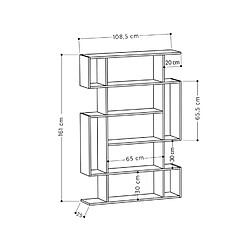 Avis Concept Usine Meuble à étagères bois et anthracite KIRJA