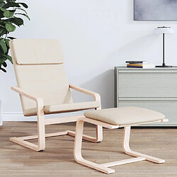 Avis Maison Chic Chaise de relaxation | Fauteuil relax Crème Tissu -GKD59217