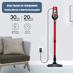 MONMECD Aspirateur Balai sans Fil sans Sac, 2vitesses, Puissant, Compact, Léger, Autonome, Silencieux, 0,8L, 30min, pour Les Poils pas cher