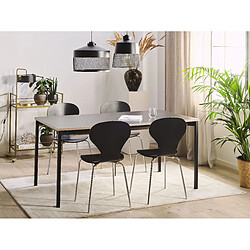 Acheter Beliani Table de salle à manger extensible noire 140 / 190 x 90 cm AVIS