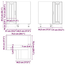 vidaXL Armoire d'angle de cuisine Lucca chêne marron bois d'ingénierie pas cher