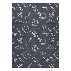 RUGSX Moquette pour enfants SCHOOL école gris 100x150 cm