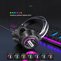 Acheter Universal Casque USB sur oreille casque de jeu avec microphone sur écouteur casque casque lumineux gamer |