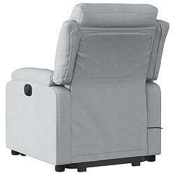 Avis vidaXL Fauteuil de massage inclinable Gris clair Tissu