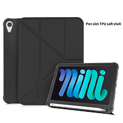 Etui en PU fonction veille/sommeil automatique avec support noir pour votre iPad mini (2021)