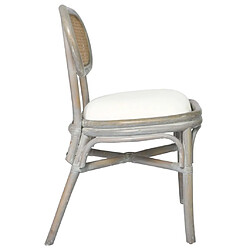 Acheter Decoshop26 Lot de 4 chaises de salle à manger cuisine design rétro lin gris CDS021576