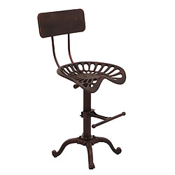 Avis Mendler Tabouret de bar HWC-N26, chaise de bar tabouret de comptoir, réglable en hauteur pivotant repose-pieds industriel ~ métal cuivré