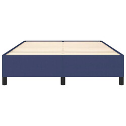 Acheter vidaXL Cadre de lit sans matelas bleu 140x200 cm tissu