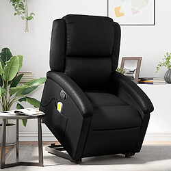 Maison Chic Fauteuil Relax pour salon, Fauteuil inclinable de massage Noir Similicuir -GKD80069