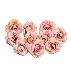 Wewoo Fleurs Artificielles 10 Ensembles 4cm Fleur Artificielle Soie Rose Tête De Pour La Maison De Mariage Décoration Violet