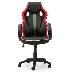 Acheter Vs Venta-Stock Fauteuil de Bureau réglabe et inclinable Formula tapissé en Similicuir et Tissu Maille, Couleur Noir et Rouge, accoudoirs rembourrés.