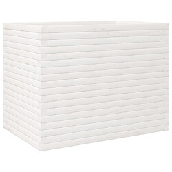 vidaXL Jardinière blanc 90x60x68,5 cm bois de pin massif