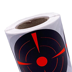 200 / Roll Round Florescent Targets Stickers 3In Pour La Chasse Noir Rouge