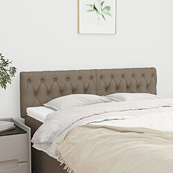 Maison Chic Lot de 2 Têtes de lit design pour chambre - Décoration de lit Taupe 72x7x78/88 cm Tissu -MN32270