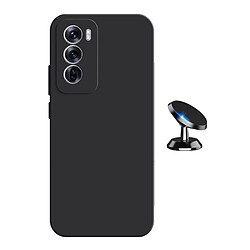 NIS Kit Support Magnétique + Coque Silicone Oppo Reno12 Noir