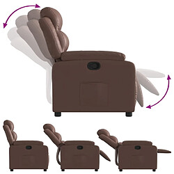 Avis vidaXL Fauteuil inclinable Marron Similicuir