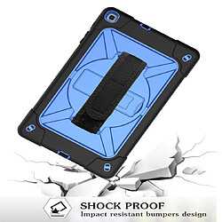 Wewoo Housse Coque Pour Galaxy Tab A 8.0 2019 T290 Contrast Color Silicone + PC Combination Case with Holder Black + Blue