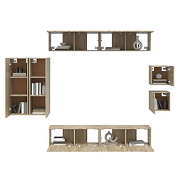 Acheter Maison Chic Ensemble de meubles TV 8 pcs | Banc TV Moderne pour salon | Meuble de Rangement - Chêne sonoma Bois d'ingénierie -MN77601