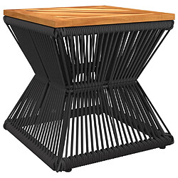 vidaXL Table basse avec base en fil de fer noir bois d'acacia massif