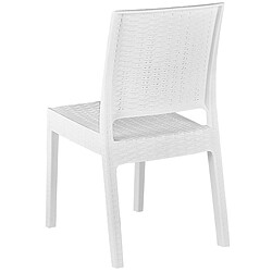 Acheter Beliani Chaise de jardin FOSSANO Matière synthétique Blanc