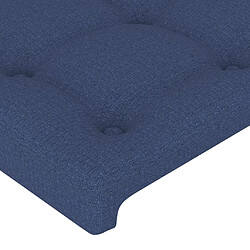 Acheter Maison Chic Lot de 2 Têtes de lit design Bleu pour chambre - Décoration de lit 100x5x78/88 cm Tissu -MN15340