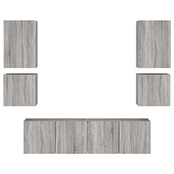 Acheter vidaXL Unités murales TV 6 pcs sonoma gris bois d'ingénierie