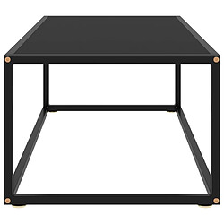 Avis ComfortXL Table Basse Noir Avec Verre Noir 100x50x35 Cm