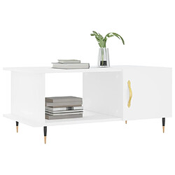 Avis Maison Chic Table basse,Table Console Table d'appoint, Table pour salon blanc 90x50x40 cm bois d'ingénierie -MN44771