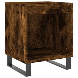 vidaXL Table de chevet chêne fumé 40x35x50 cm bois d’ingénierie