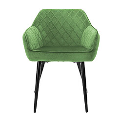 ML-Design Lot de 6x chaises de salle à manger rembourrée en velours fauteuils vert sauge