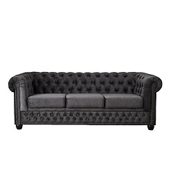 Lisa Design William - canapé Chesterfield - 3 places - en velours pas cher