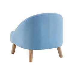 Vente-Unique Fauteuil pour enfant en tissu 100% coton MAGGIE - Bleu pastel pas cher