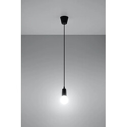 Luminaire Center Suspension DIEGO PVC noir 1 ampoule pas cher