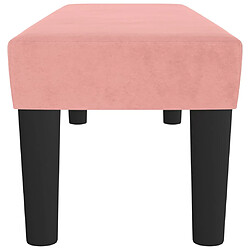 Avis vidaXL Banc Rose 100x30x30 cm Velours