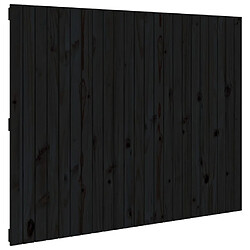 vidaXL Tête de lit murale Noir 146,5x3x110 cm Bois massif de pin