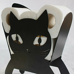 Avis Universal Chaud nouveau noir chat toilette rouleau toilette gratuit permanent métal chaton rangement papier toilette toilette équipée |