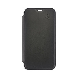 BEETLECASE Étui Folio pour iPhone X/iPhone XS en Cuir avec Dos Transparent et Porte-Cartes Noir