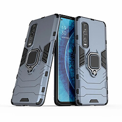 Coque en TPU garde cool avec support de bague bleu pour votre Oppo Find X2 Pro