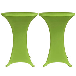 vidaXL Housse de table extensible 2 pcs 60 cm Verte