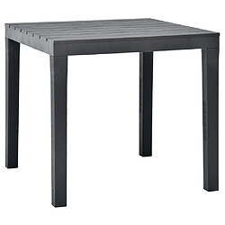 vidaXL Table de jardin Anthracite 78x78x72 cm Plastique