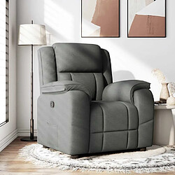 vidaXL Fauteuil inclinable Gris foncé Tissu