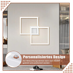 Avis Autres Temps ZMH LED Plafonnier Living Room Noir/Blanc Square Hallway Light Modern 3000K Kitchen